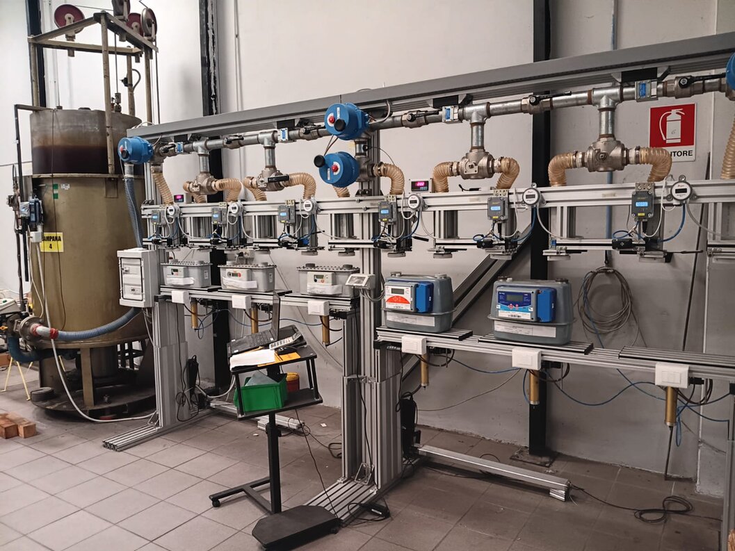 Banco prova per verifiche metrologiche di contatori gas